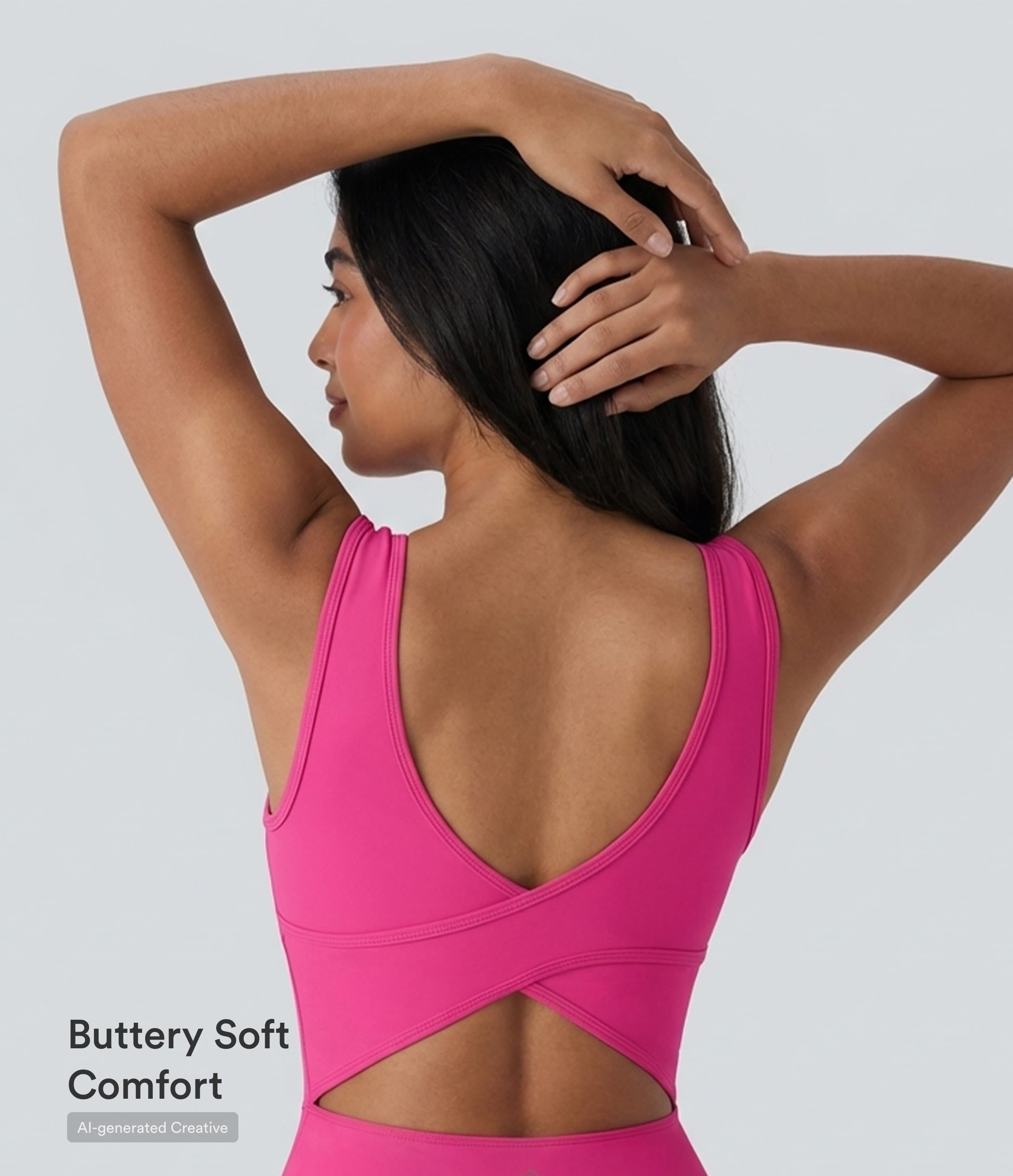 Airy U Neck 2-in-1 Pocket Mini Cool Touch Dance Active Dress-Easy Peezy