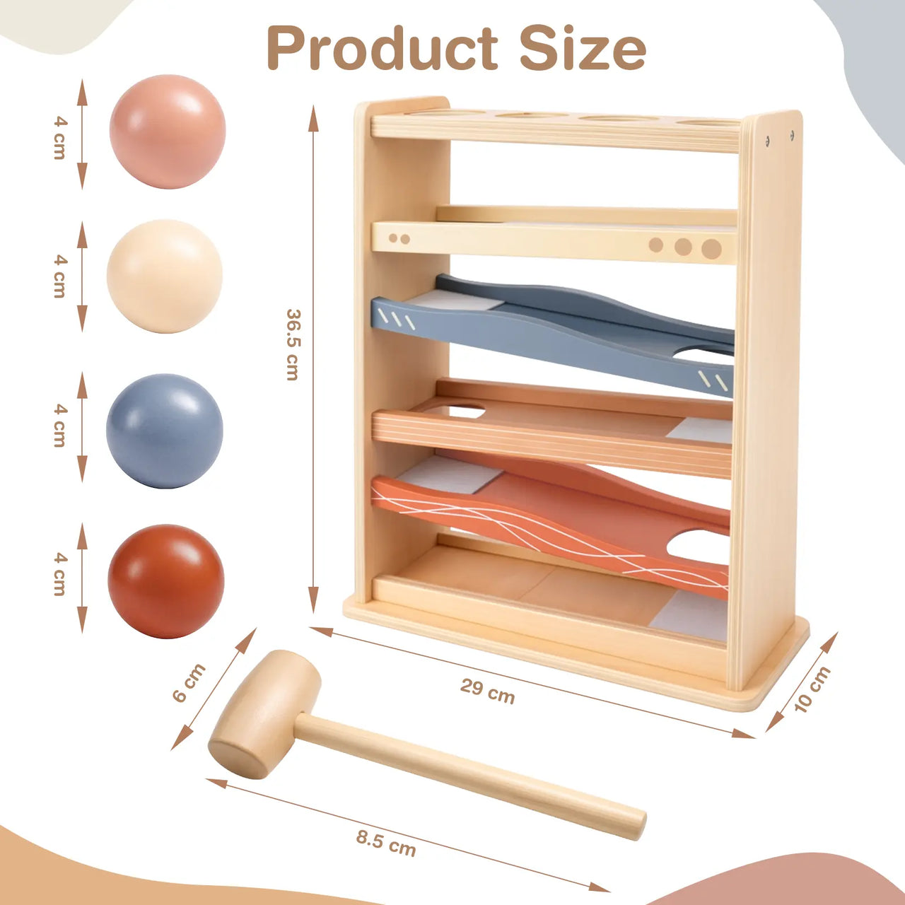 Wooden Ball Drop Rolling Toys for Toddlers