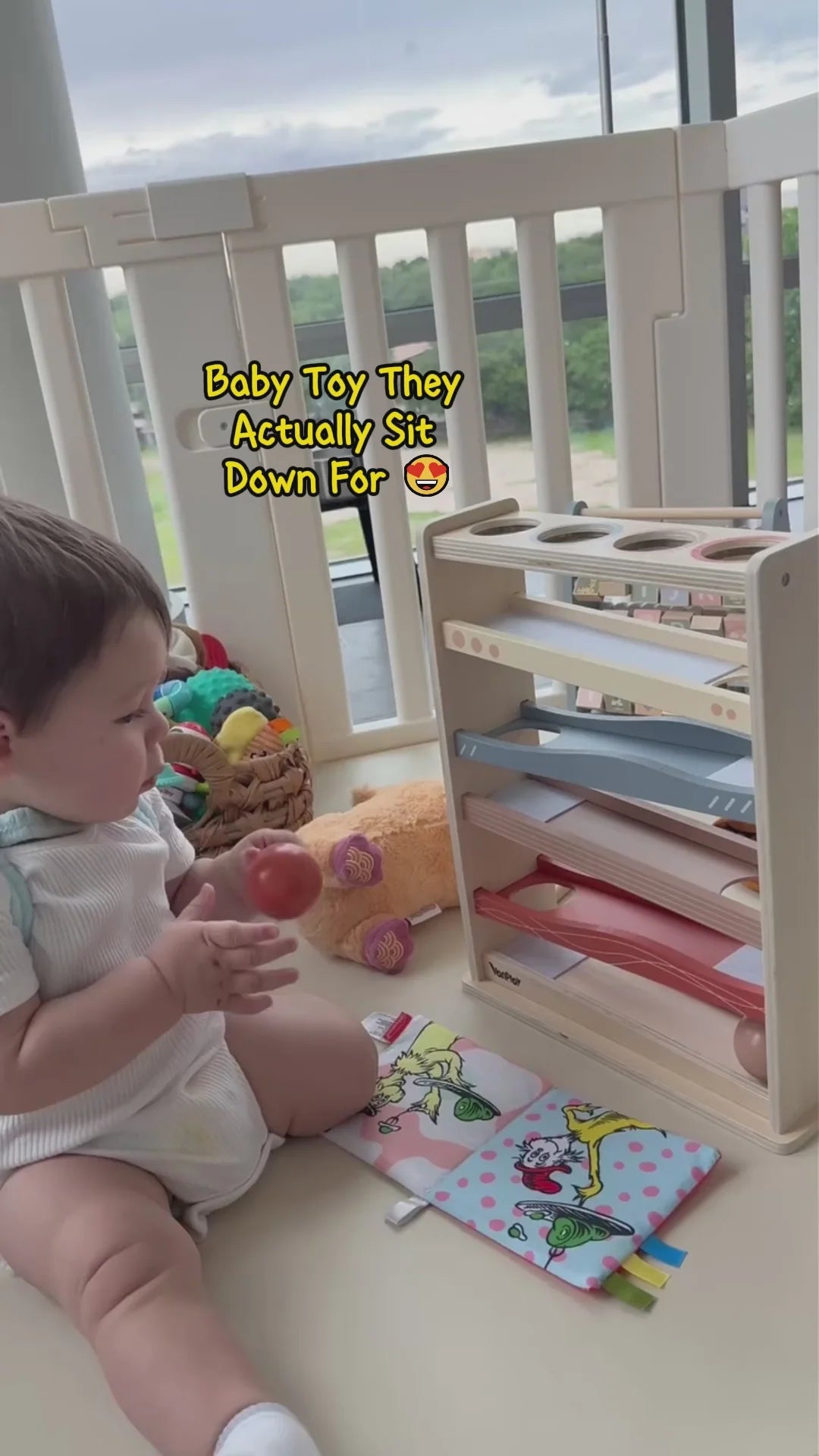 Wooden Ball Drop Rolling Toys for Toddlers