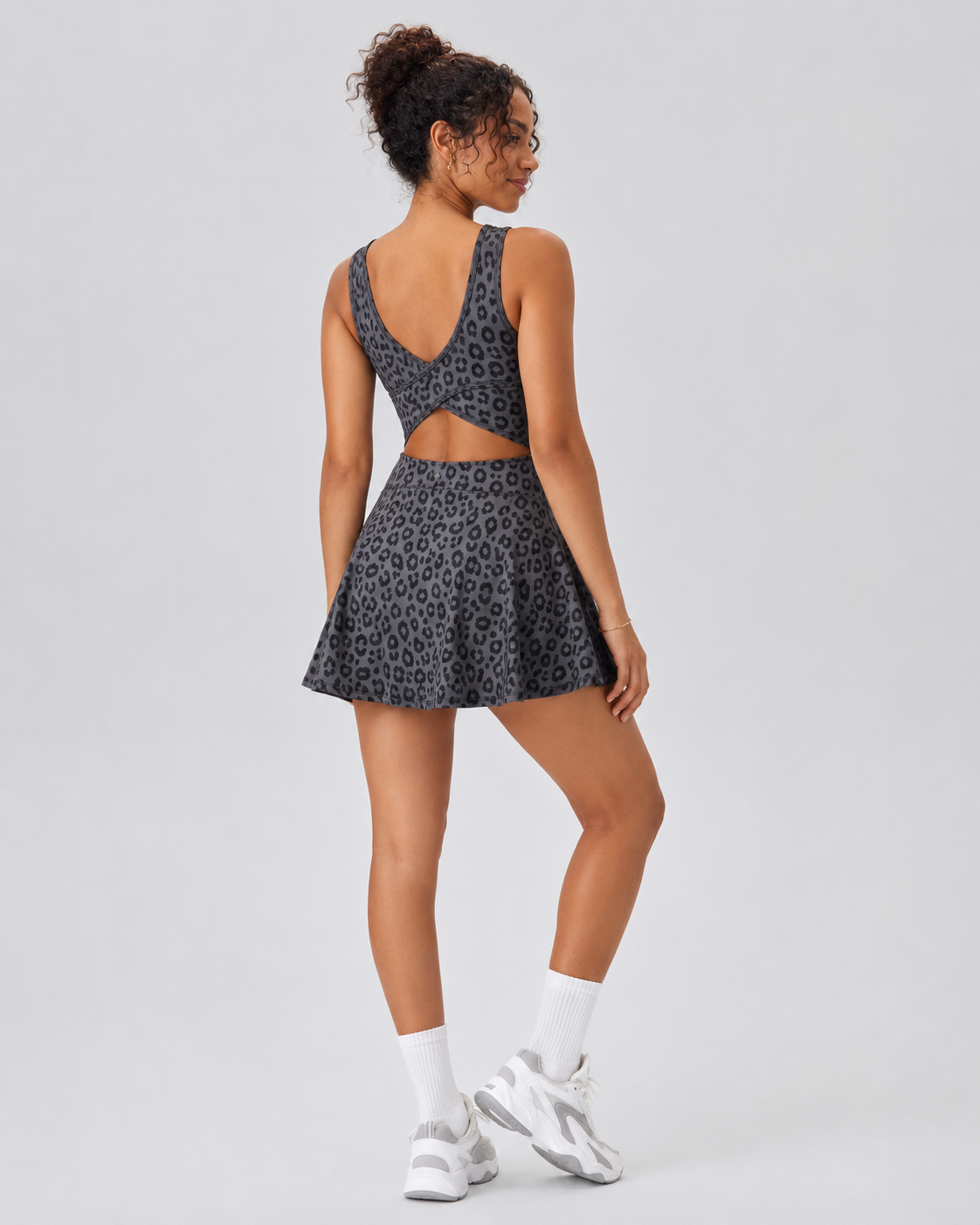 Airy U Neck 2-in-1 Pocket Mini Cool Touch Dance Active Dress-Easy Peezy