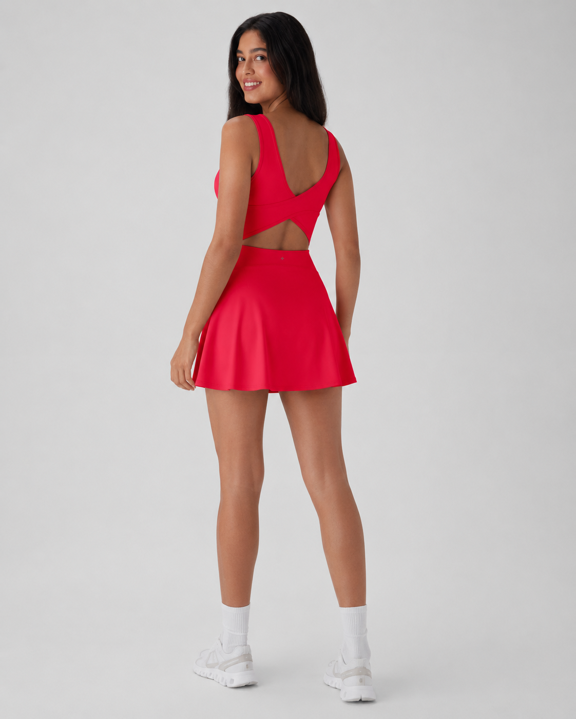 Airy U Neck 2-in-1 Pocket Mini Cool Touch Dance Active Dress-Easy Peezy