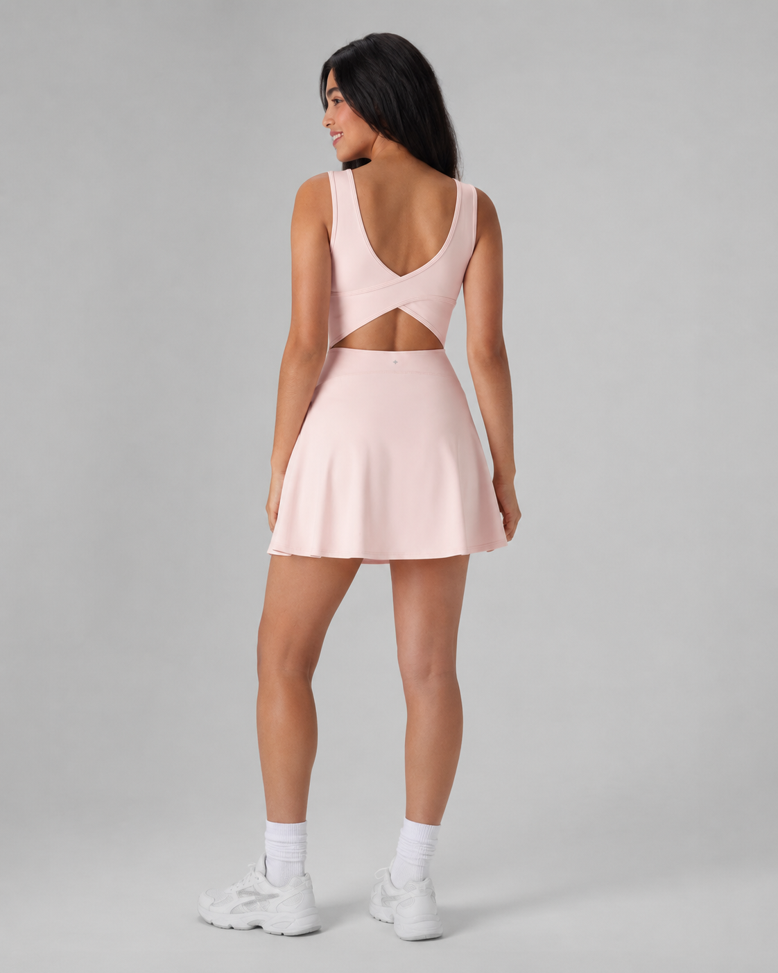Airy U Neck 2-in-1 Pocket Mini Cool Touch Dance Active Dress-Easy Peezy