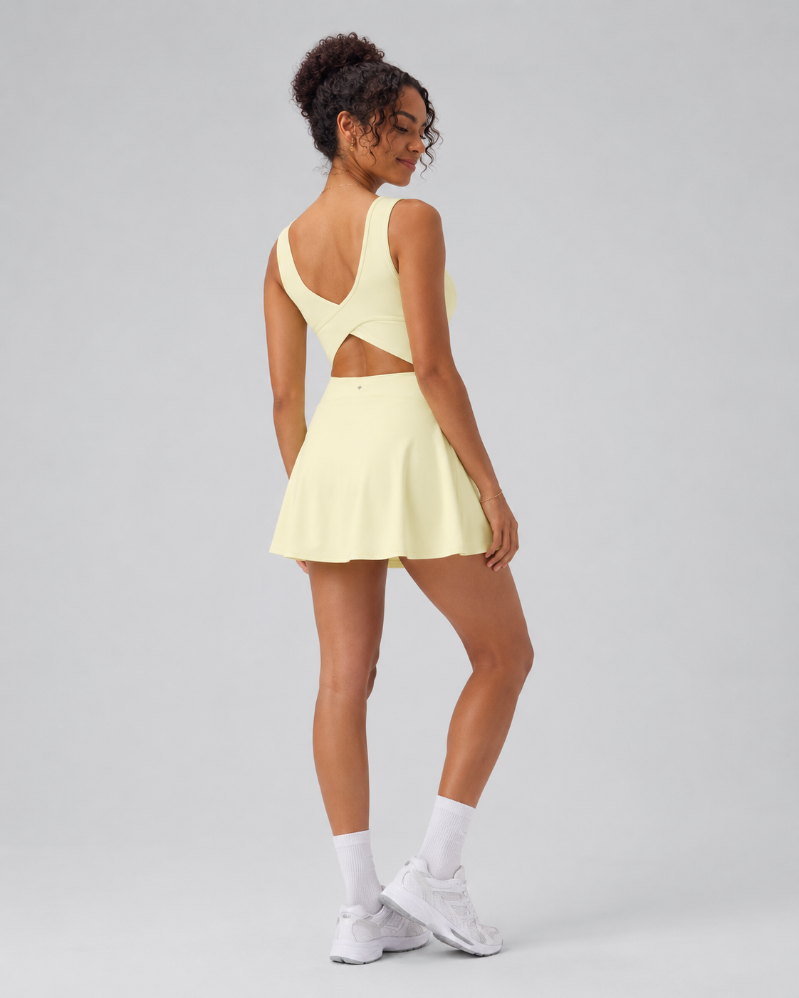 Airy U Neck 2-in-1 Pocket Mini Cool Touch Dance Active Dress-Easy Peezy